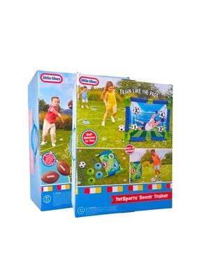 Little Tikes Soccer Trainer And Football Pass Bundle